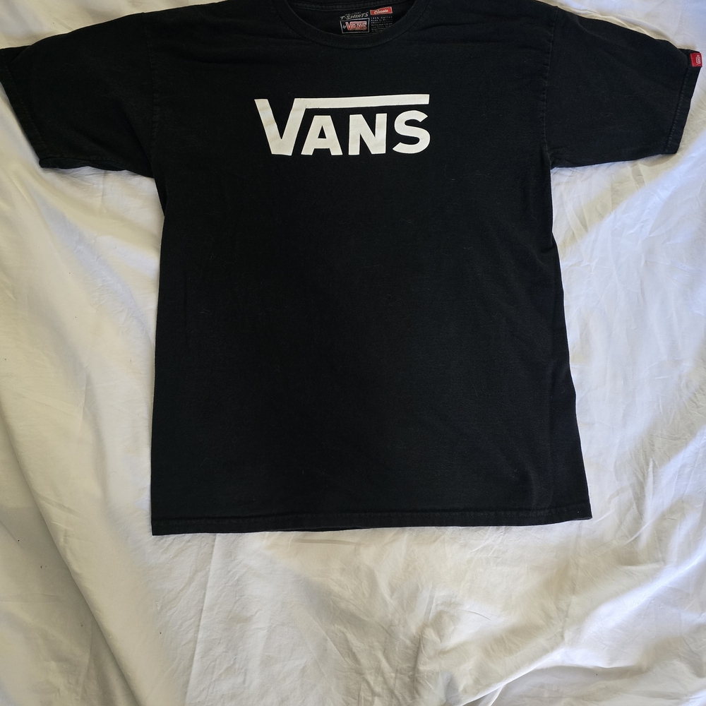 Vans Black Tee with White Logo
